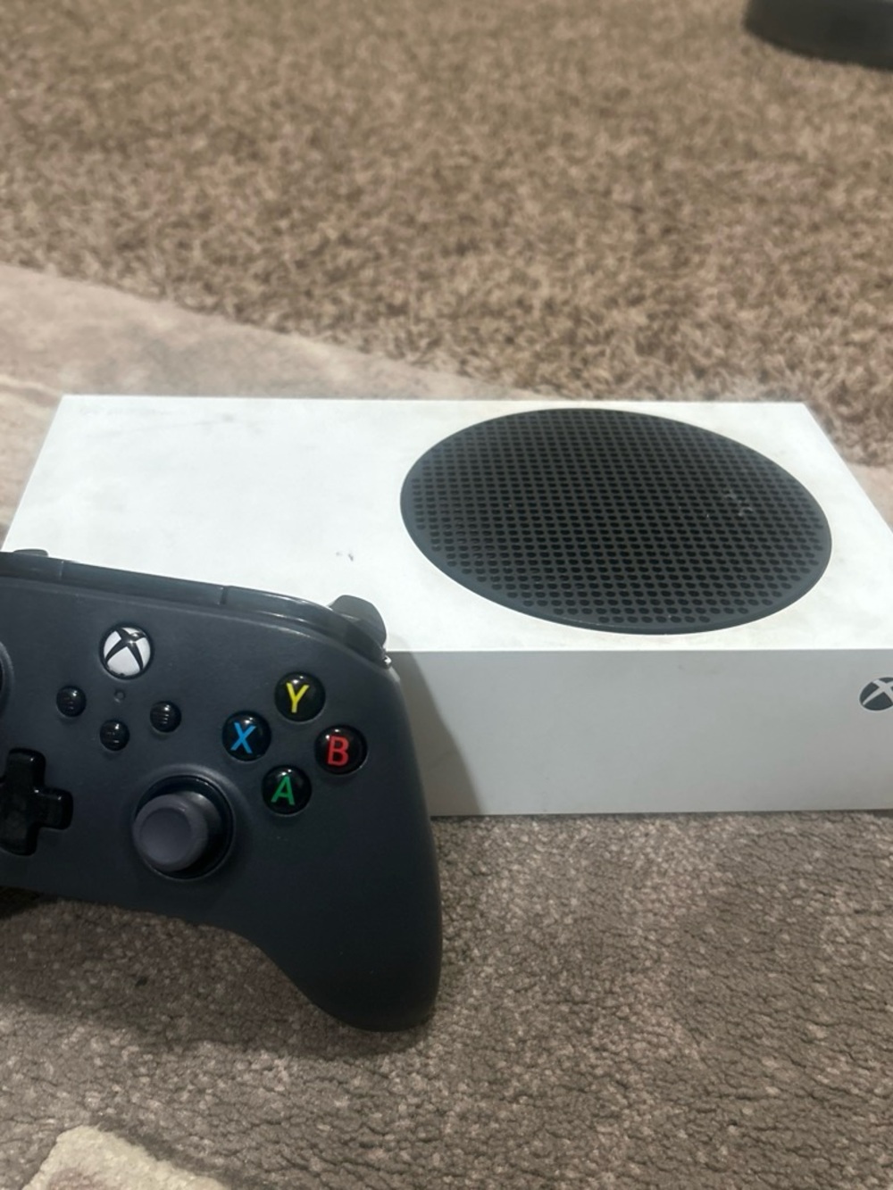 White Console with Black Wireless Controller